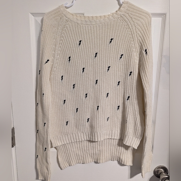 Zara Kit Ribbed Embroidered Lightning Bolt Sweater - Picture 8 of 8